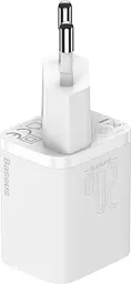 Мережевий зарядний пристрій Baseus Super Si Quick Charger 1C 20W EU Білий - мініатюра 2