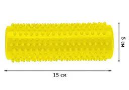 Масажний циліндр EasyFit Spindle із шипами жовтий (EF-1070-Y) - мініатюра 2