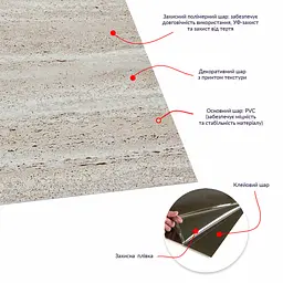 Самоклеюча LVT плитка 457*457*1.5mm (D) SW-00002461 - мініатюра 3
