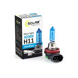 Галогенова лампа Solar H11 12V 55W PGJ19-2 StarBlue 4200K(1281)