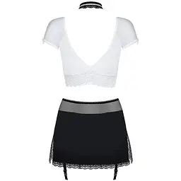 Еротичний костюм секретарки Obsessive Secretary suit 5pcs black L/XL чорно-білий - мініатюра 6