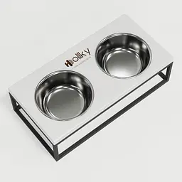 Hollky Base M — миски на підставці для середніх собак та великих котів (2 × 0,95 л) - мініатюра 4