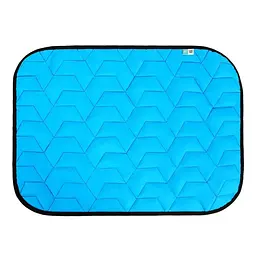 Двостороння підстилка для собак AiryVest, 80х55 см, блакитно-чорний (81)