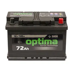 Автомобільний акумулятор Optima 6СТ-72 (-/+) Євро 12В 72Ач 720А низький - мініатюра 2