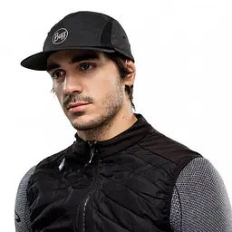 Кепка Buff Run Cap solid R S/M Чорний - мініатюра 2