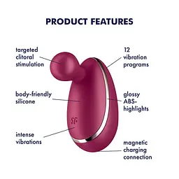 Вібратор для зовнішньої стимуляції Satisfyer Spot On 1 Berry, гнучкий відросток - мініатюра 3
