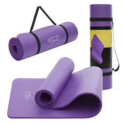 Килимок (мат) спортивний 4FIZJO NBR 1 см для йоги та фітнесу Violet 4FJ0016 (P-5907222931530)