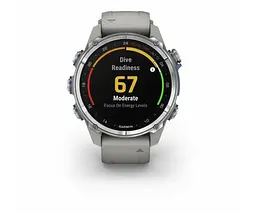 Смарт-годинник Garmin Descent Mk3 43 mm Stainless Steel with Fog Gray Silicone Band (010-02753-04/03) - мініатюра 7