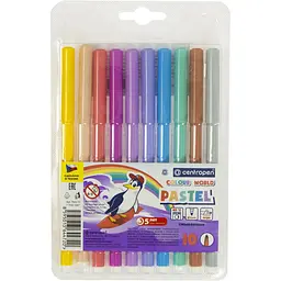 Фломастери Centropen 10 кольорів пастель (1) (720) 7550 / 1009TP