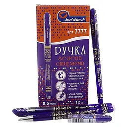 Ручка "Пиши-стирай" "JO" /7777/ 0,5мм,товст. наконечн., фіолетовий (12/144/1728)