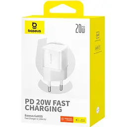 Мережевий зарядний пристрій Baseus GaN5S Fast Charger 20W White (P10162503213-00) [105950] - мініатюра 8