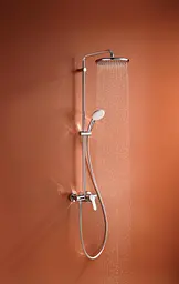 Душова система з одноважільним змішувачем для настінного монтажу Grohe Tempesta System 250 26673001, хром - мініатюра 4