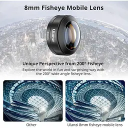 Об'єктив `Риб'яче око` для смартфона Ulanzi CL-004 8mm (F007) [161552] - мініатюра 5