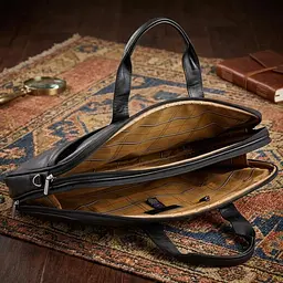 Чоловічий портфель з натуральної шкіри Tony Perotti Italico 7044-40 nero (90641) Чорний - мініатюра 4