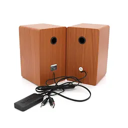 Колонки Kisonli X23BT, 2x5W, USB/AUX/BT, DC: 5V/1-2A, Wooden, BOX, Q12 - мініатюра 3