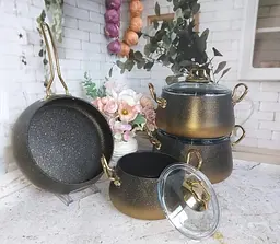Набір посуду O.M.S. Collection 3041-IND-Bronze 7 предметів - мініатюра 3