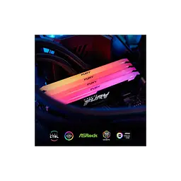 Модуль пам'яті для комп'ютера DDR4 16GB (2x8GB) 3200 MHz Beast Black Kingston Fury (ex.HyperX) (KF432C16BB2AK2/16WP) - мініатюра 7