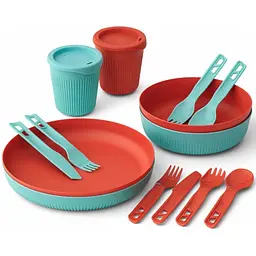 Набір посуду Sea to Summit Passage Dinnerware Set, 2P, 14 Piece Зелений-Помаранчевий