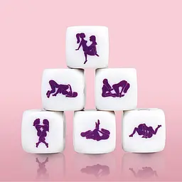 Гральний кубик для сексу Secret Play Lesbian Kamasutra, 1 шт (білий) - мініатюра 4