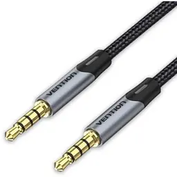 Кабель мультимедійний 3.5mm M to 3.5mm M 1.5m (4pin) gray Vention (BAQHG)