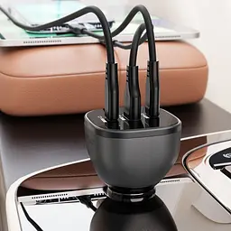 Автозарядка Acefast 3xUSB 165W (2xUSB-C + USB-A) B14 (6974316282938) - мініатюра 2