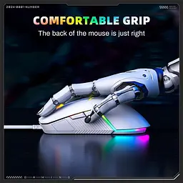 Миша ігрова Onikuma RGB Wired Gaming Mouse CW929 6400 DPI біла - мініатюра 3
