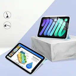 Чохол-книжка BeCover Tri Fold Hard для Apple iPad Mini 7 2024 Light Blue (712453) - мініатюра 3
