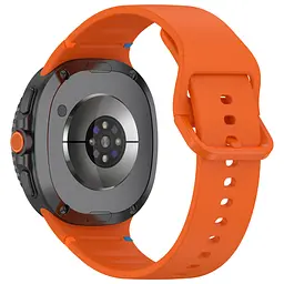 Силіконовий ремінець на смарт годинник Samsung Galaxy Watch 8 40mm/8 Classic 46mm/8 44mm, Silicone, orange, зі зручною застібкою, на фітнес браслет, ArmorStandart (ARM86867) - мініатюра 2