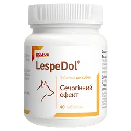 Вітамінно-мінеральна добавка Dolfos LespeDol при захворюваннях сечовивідної системи собак 40 таблеток