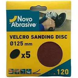 Коло абразивне NovoAbrasive без отворів 5шт P120 самозачепне 125мм