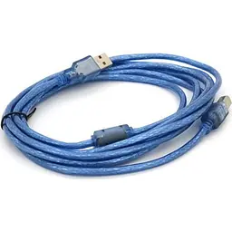 Кабель для принтера USB 2.0 AM/BM 3.0m ferrite blue Ritar (YT-AM/BM-3.0TBL) - мініатюра 2
