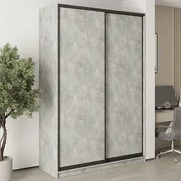 Шафа-купе дводверна MebelStar Комбо BG 2ДСП 160x45x240 см Бетон (MBS-10605)