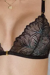 Комплект з відкритим доступом Passion DELIENA SET L/XL black, ліф, стрінги, пояс для панчіх - миниатюра 8
