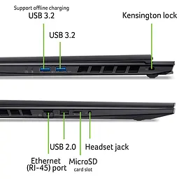 Ноутбук Acer Nitro 18 AN18-61 18" WQXGA IPS AMD R7-350 32GB F2TB NVD5070-8 Lin чорний - мініатюра 3
