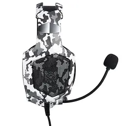 Дротова ігрова гарнітура Onikuma Gaming with LED K8, USB, 3.5mm, 2.2m, Camouflage-White - мініатюра 3