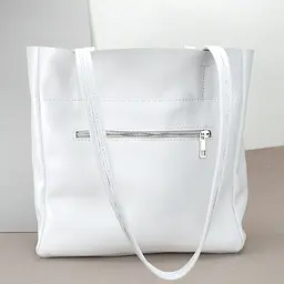 Шопер шкіряний білий жіночий Handycover S429 з 2 ручками - мініатюра 4