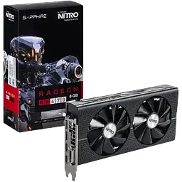 Відеокарта AMD Radeon RX 470 8GB Sapphire Nitro+ OC (11256-02) Б/В