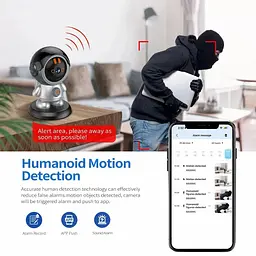 Відеоняня з функцією нічного бачення · Бездротова Wi-Fi камера відеоспостереження · Домашня IP-камера з датчиком руху - мініатюра 3