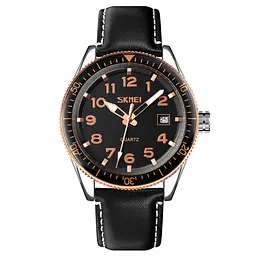 Наручний годинник чоловічий 9232LRGBK Rose-Gold Black Leather Skmei acs0029859