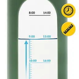 Пляшка для води спортивна 4FIZJO 1000 мл скляна Olive (P-5905973403900) - мініатюра 6