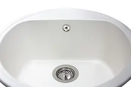 Кухонна мийка гранітна Miraggio Malibu white 516x516x220 00208502, Білий - мініатюра 3