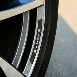 Емблема обода колеса Seat 4 шт Алюміній наклейка на диски на скотчі Чорні - мініатюра 2