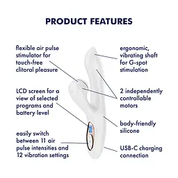 Вакуумний вібратор-кролик Satisfyer Pro+ G-Spot Generation 2 White - мініатюра 6