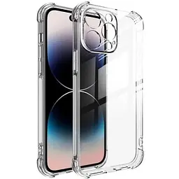 Силіконовий протиударний чохол Case панель Case на Iphone 14 Pro із захистом камери прозорий (5141412) - мініатюра 6