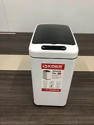 Відро для сміття сенсорне прямокутне Koer TC-020408-08 8 л white KR5589, Білий матовий - мініатюра 5