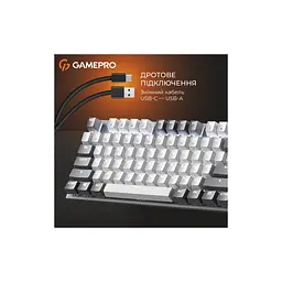 Клавіатура GamePro Genesis Metallic MK144G Outemu Red Switch USB UA Gray (MK144G) - мініатюра 8