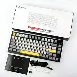Ігрова механічна бездротова клавіатура AJAZZ AK820 Pro, Gift Switch, RGB, Hot-Swap, Rapid Trigger, Чорний - мініатюра 6