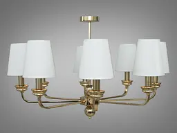 Вишукана, елітна сучасна люстра з абажурами на 8 рожків в класичному ви. - мініатюра 2