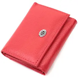 Компактне жіноче портмоне з монетницею із натуральної шкіри ST Leather 22729 червоне - мініатюра 4