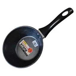 Сотейник глибока сковорода з мармуровим антипригарним покриттям 1.5 л, Kitchen Master Чорний 87758